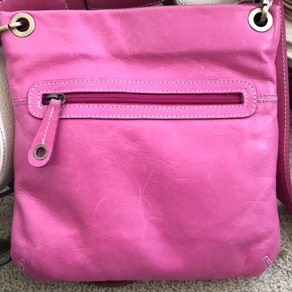 NWT RASPBERRY LEATHER CROSSBODY PURSE - Picture 6 of 6